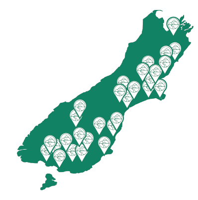 RLL South Island Map with agents